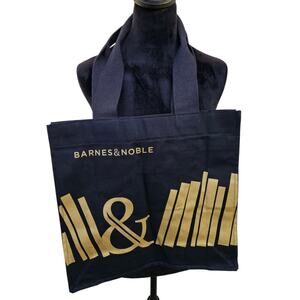 Barnes & Noble "A Bag of Books" Tote Bag Black Canvas B&N Bookstore Reusable Bag